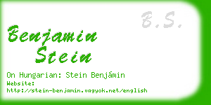 benjamin stein business card