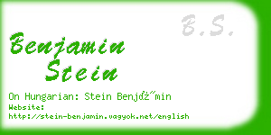 benjamin stein business card